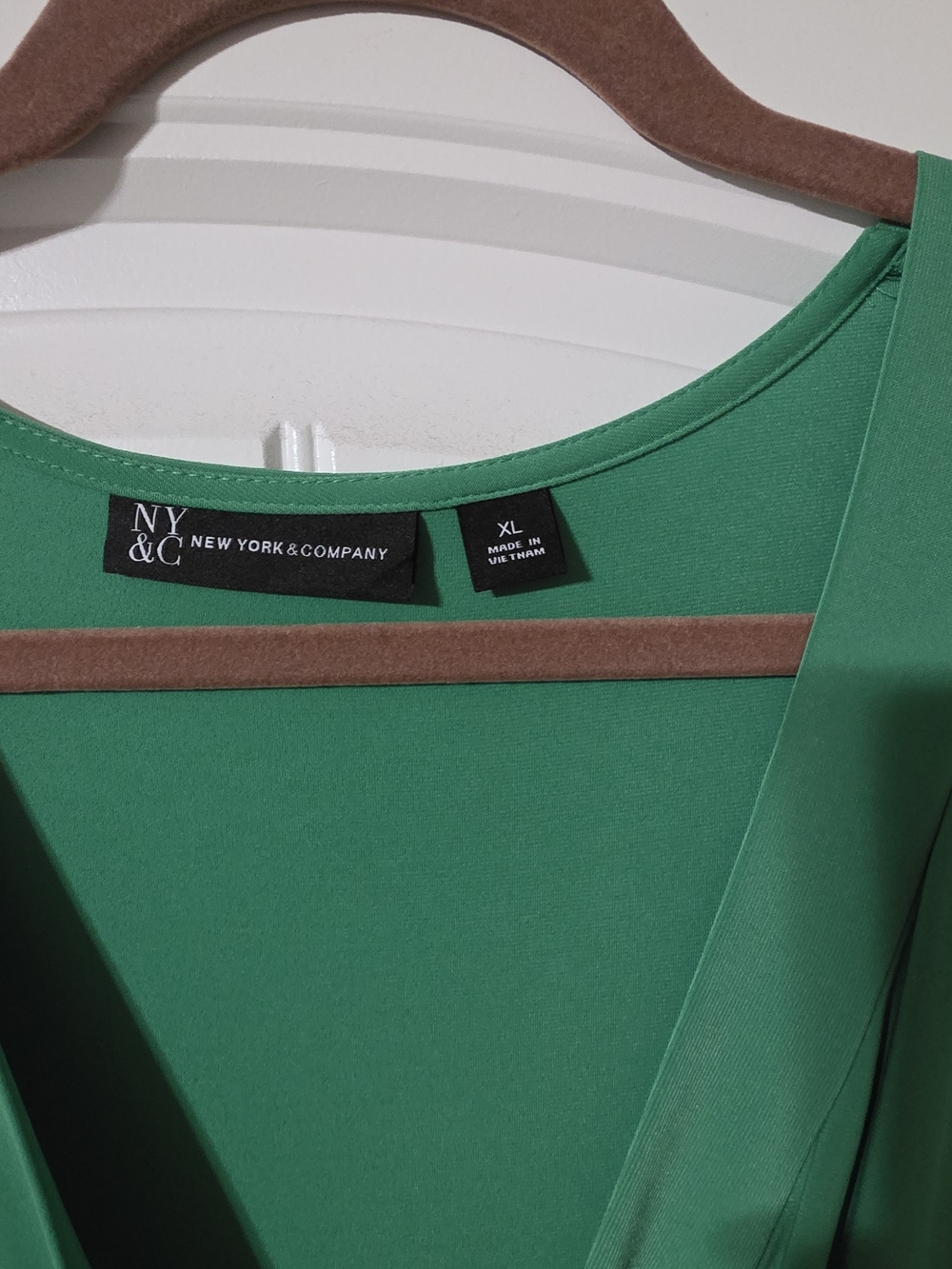 New York & Company Emerald Green Wrap Maxi Dress - Picture 3 of 3